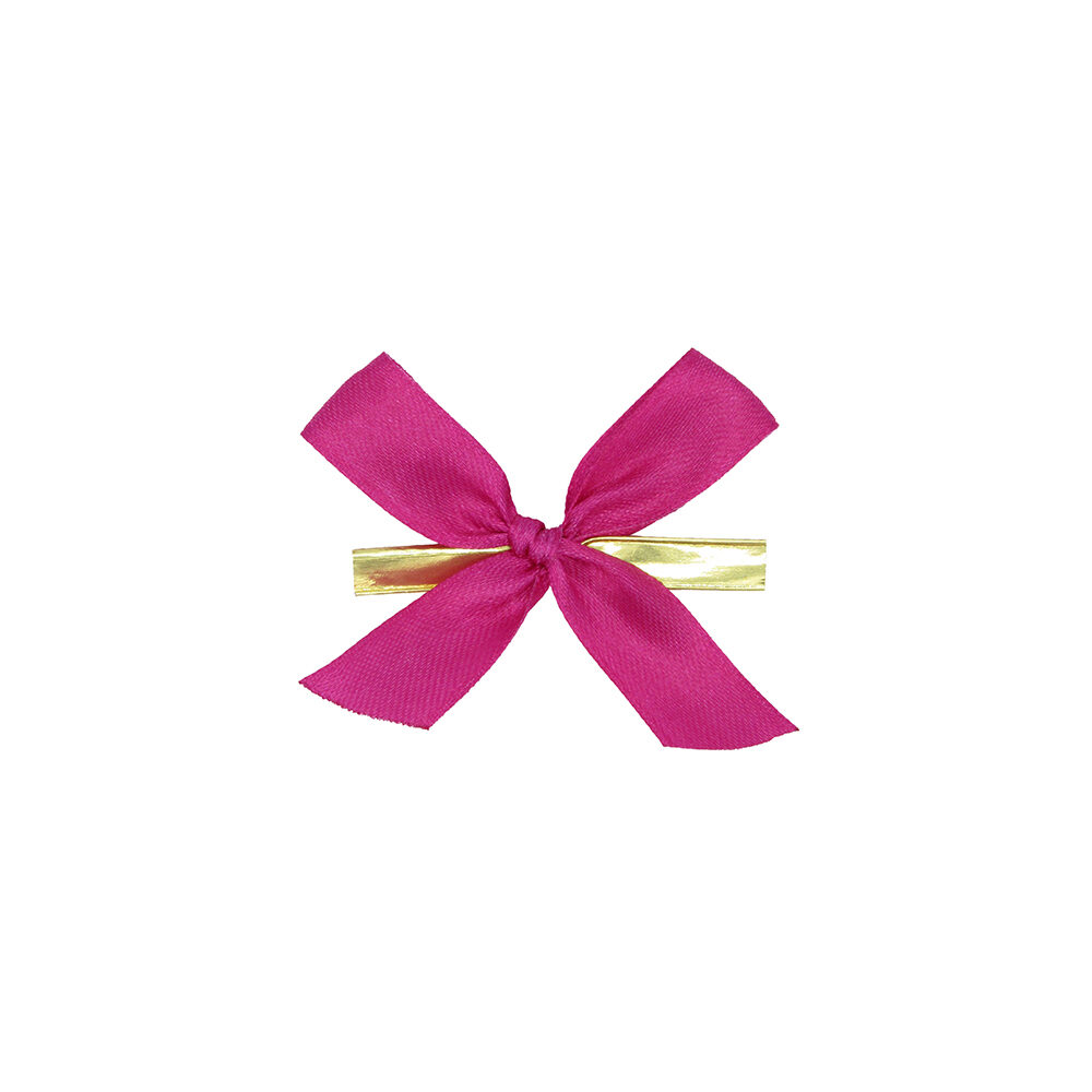 X250ST STRIKJE SATIJN MET CLIP FUCHSIA 15MM