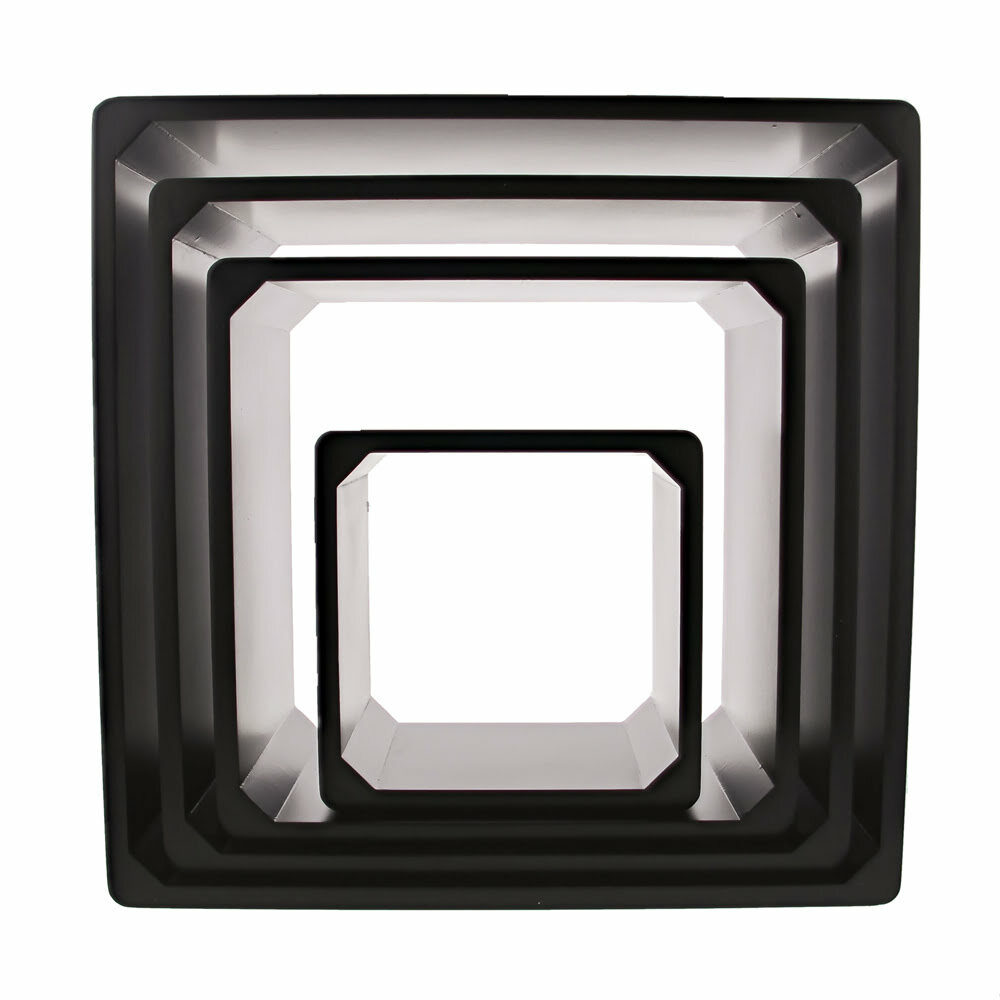 DECORATIEBOX ZWART SET 4KADERS   _
