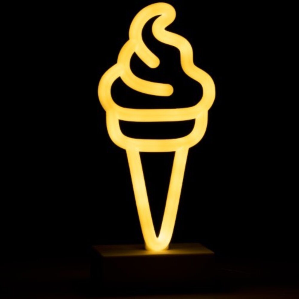 X1PC LED NEON ICE CREAM WHITE 11X5,7X26,5CM