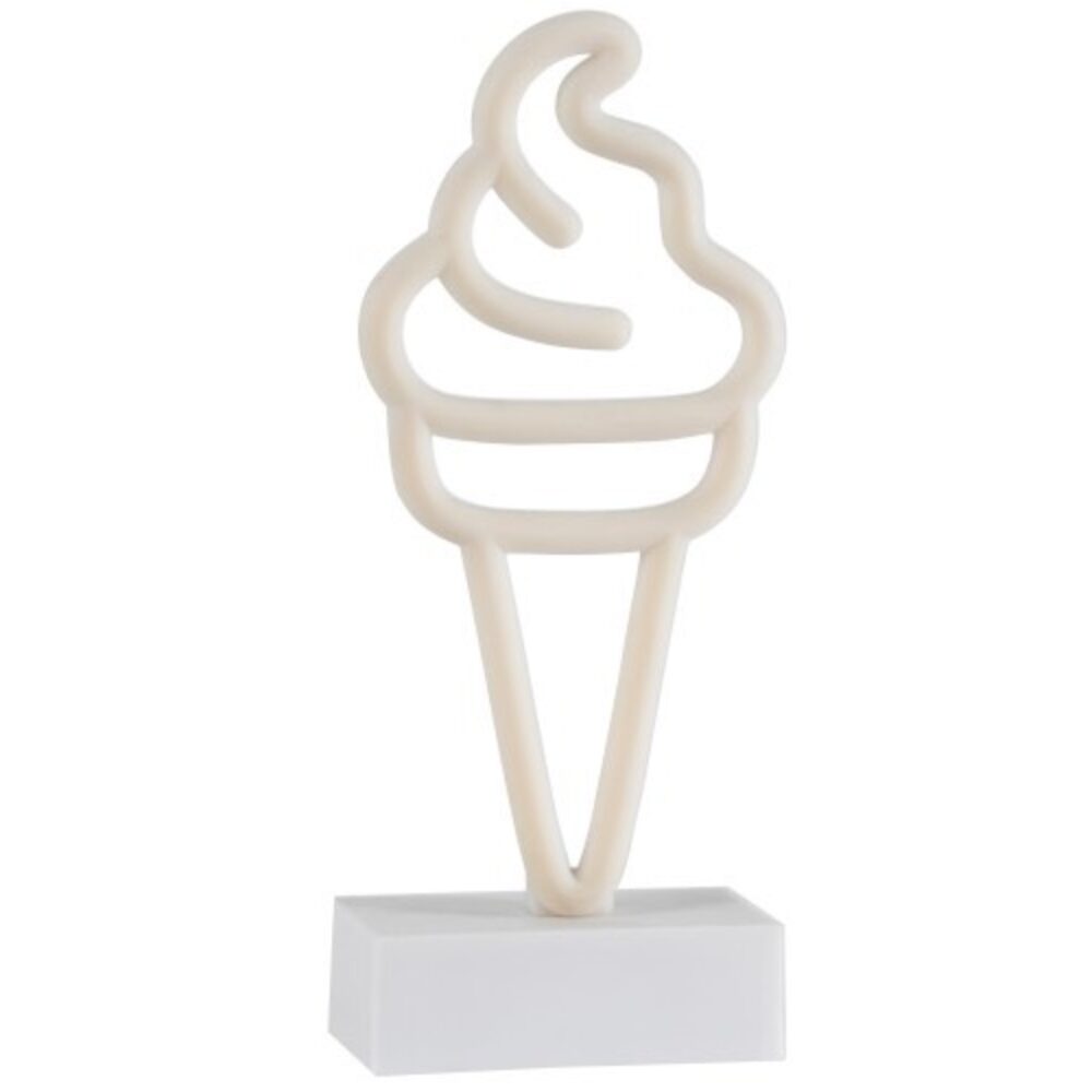 X1PC LED NEON ICE CREAM WHITE 11X5,7X26,5CM