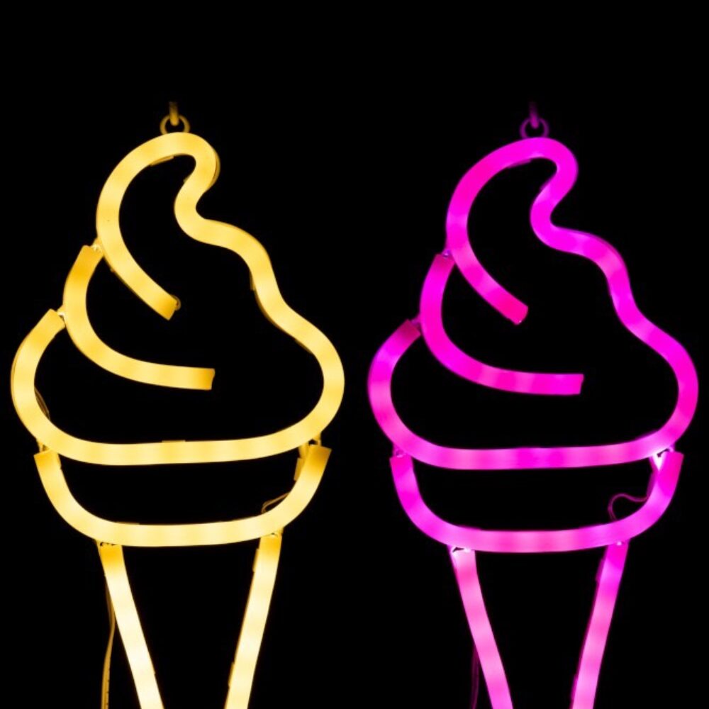 X2PC LED NEON CREME GLACE MIX 14,5X1,5X30,5CM