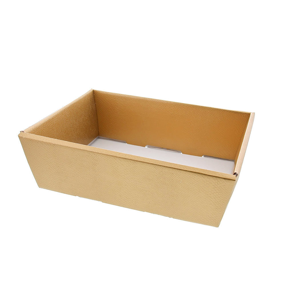X1PC BASKET SKIN GOLD 23X17X8CM