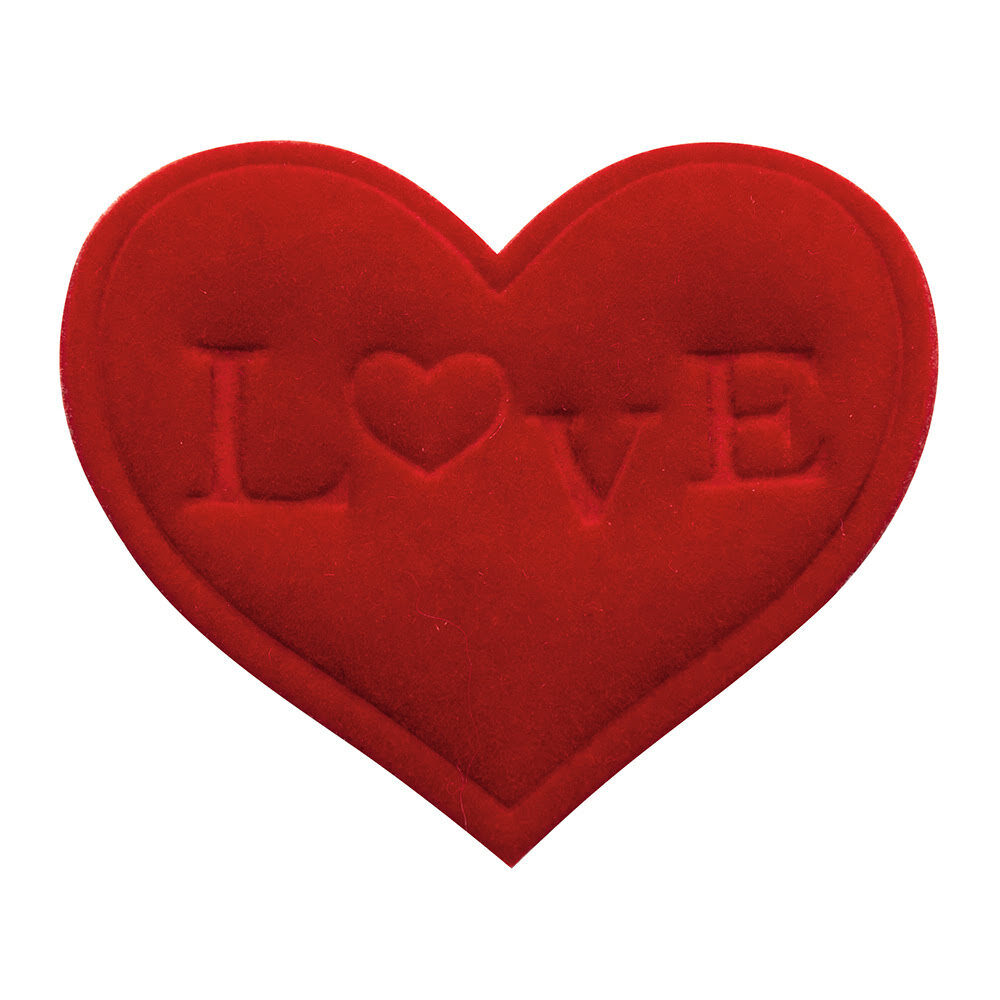 X18PCS PETITS COEURS "LOVE" ROUGE