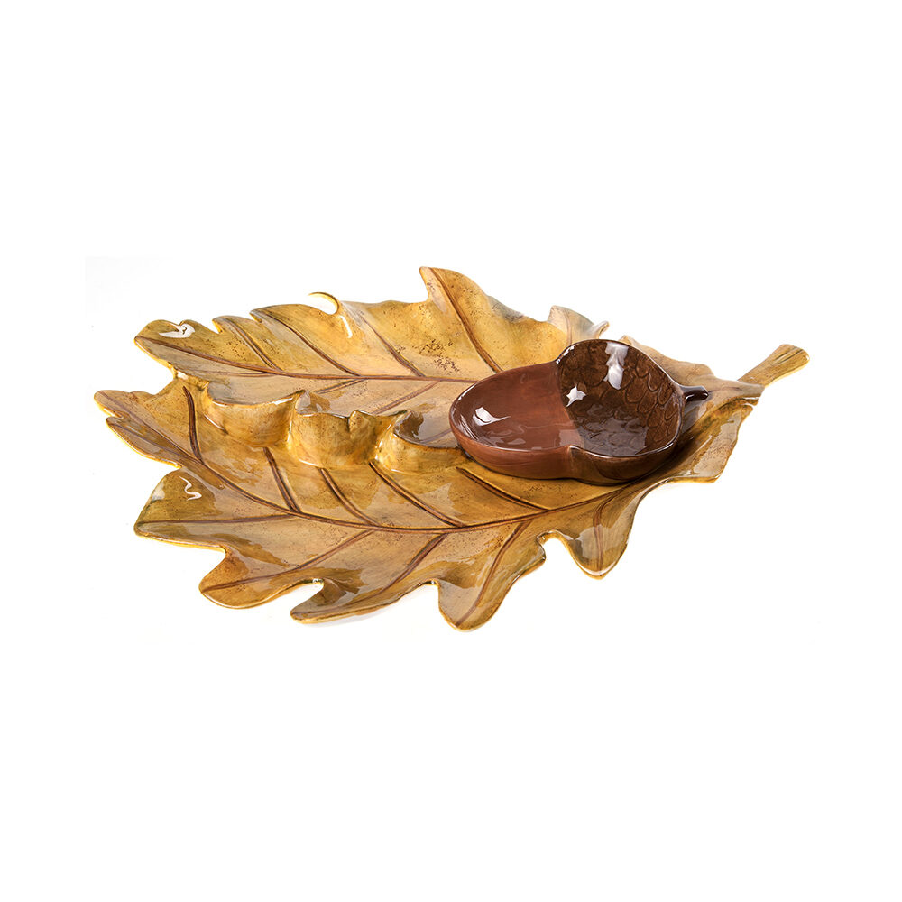 XSCHAALTJE BLAD OKER 36,7X33,4XH5,9CM
