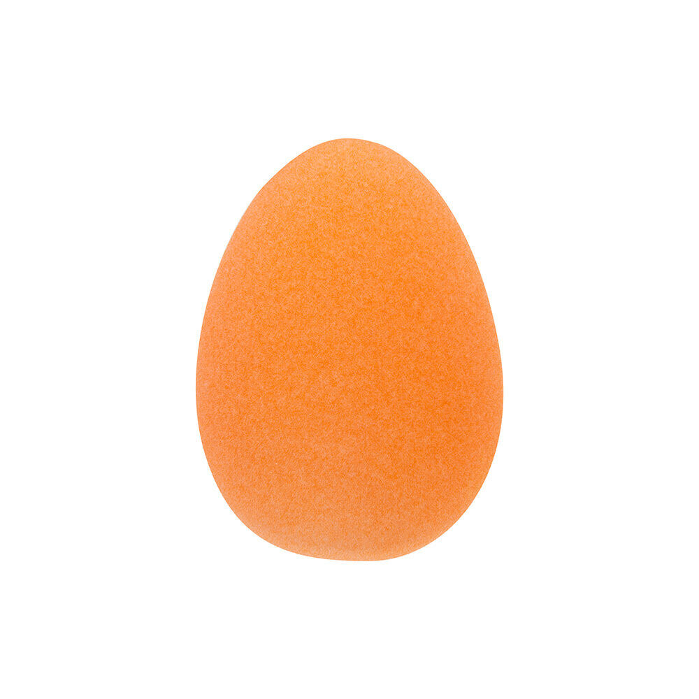 X1PC EASTER EGG FLOCKED ORANGE 11X11XH15CM