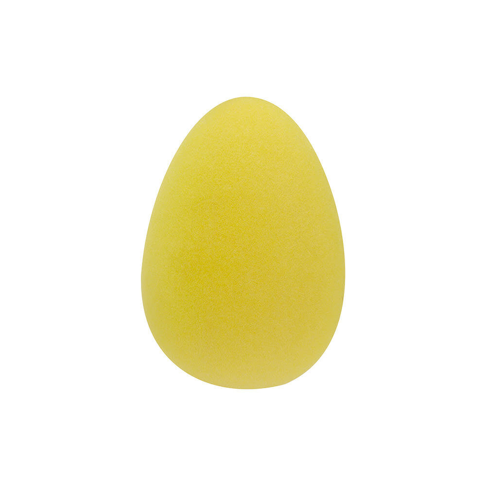 X1PC EASTER EGG FLOCKED YELLOW 18X18XH25CM