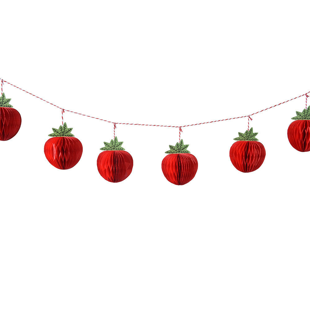 X1PC GUIRLANDE FRAISE PAPIER 100CM