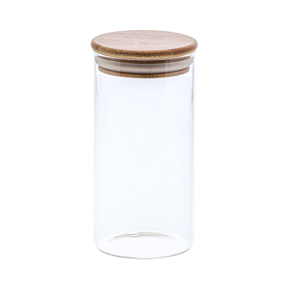X6ST STORAGE JAR WITH BAMBOO LID NARROW MEDIUM