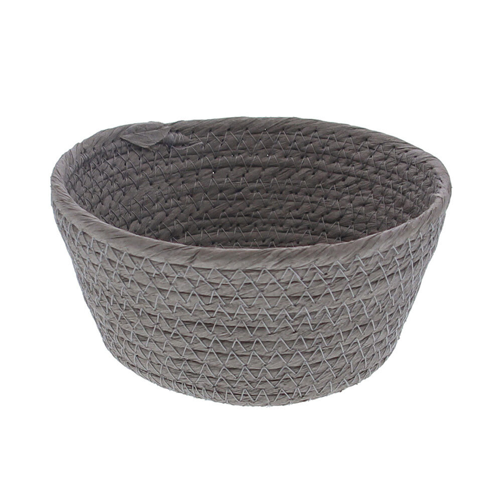 X1ST BASKET ROUND HIGH PAPER CORD GREY KM