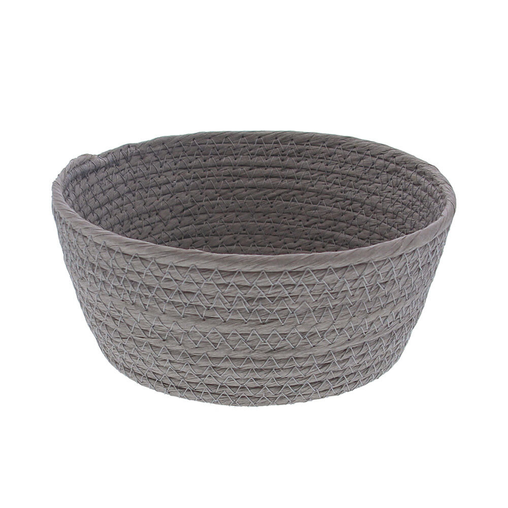 X1PCS BASKET ROND HIGH PAPER GRIS MEDIUM