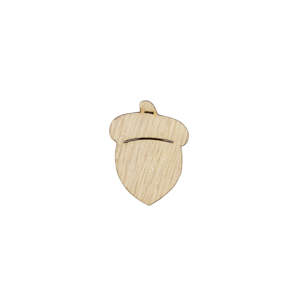 X36PCS CLIPS ACORN WOOD 3,5X2,6CM