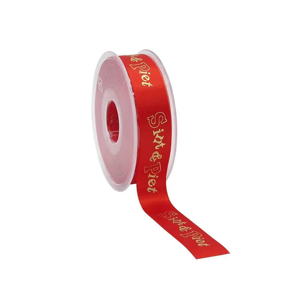 X1PC RIBBON "SINT EN PIET " RED 23MMX25M