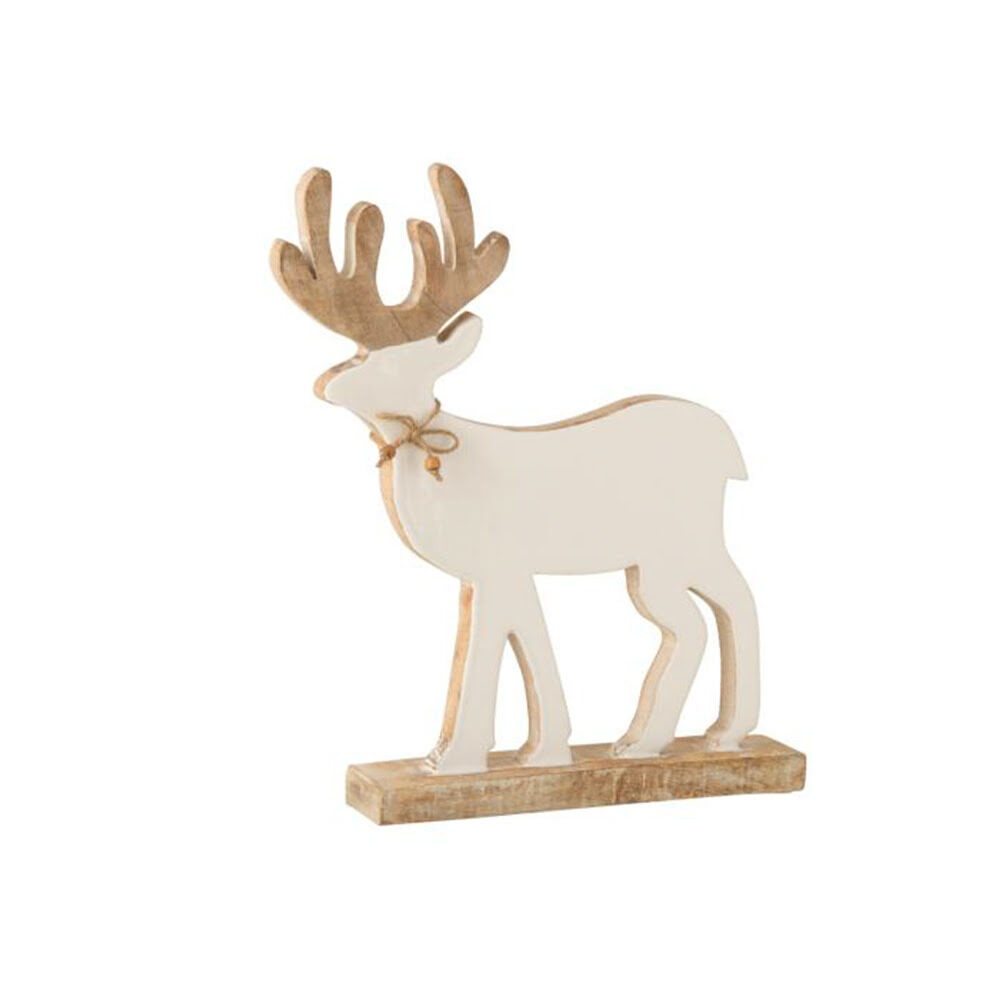 X1PC REINDEER ON FOOT WHITE 6X31X41,5CM