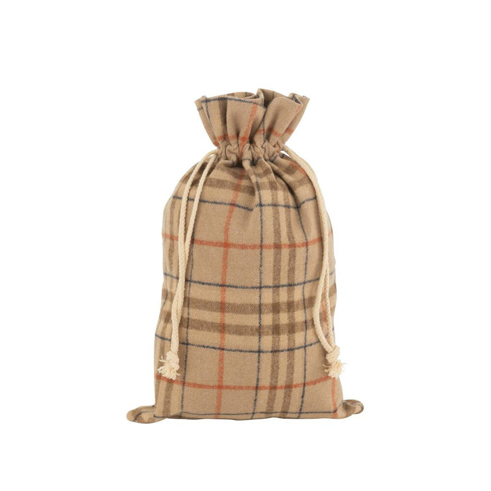 X1PC BAG XMAS CHECK TEXT 30X1X50CM