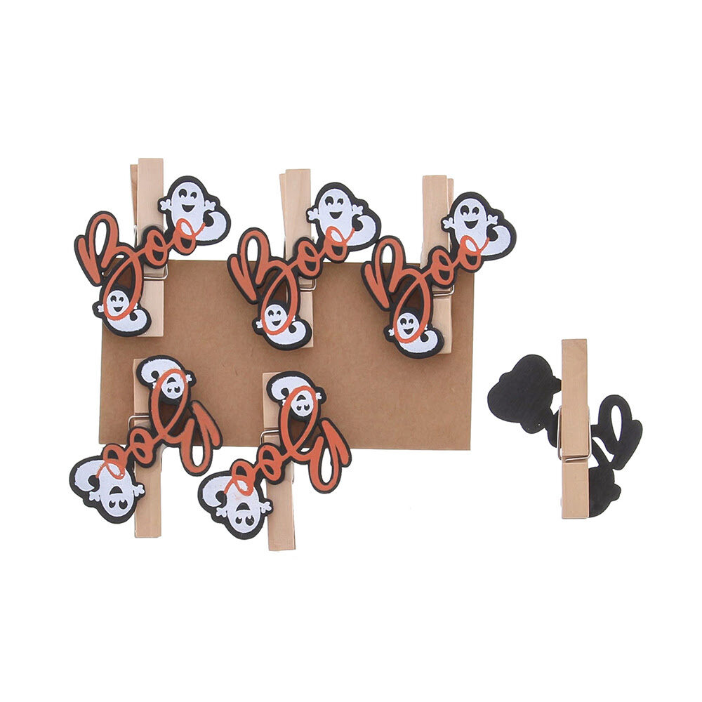 X6PCS PEG "BOO" 2 GHOSTS