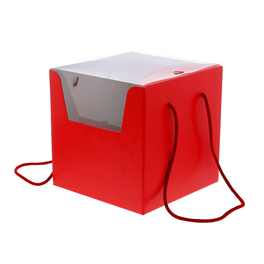 X1PC PRESTIGE BOX WITH MICCA LID WITH CORD RED "LINO ROSSO"