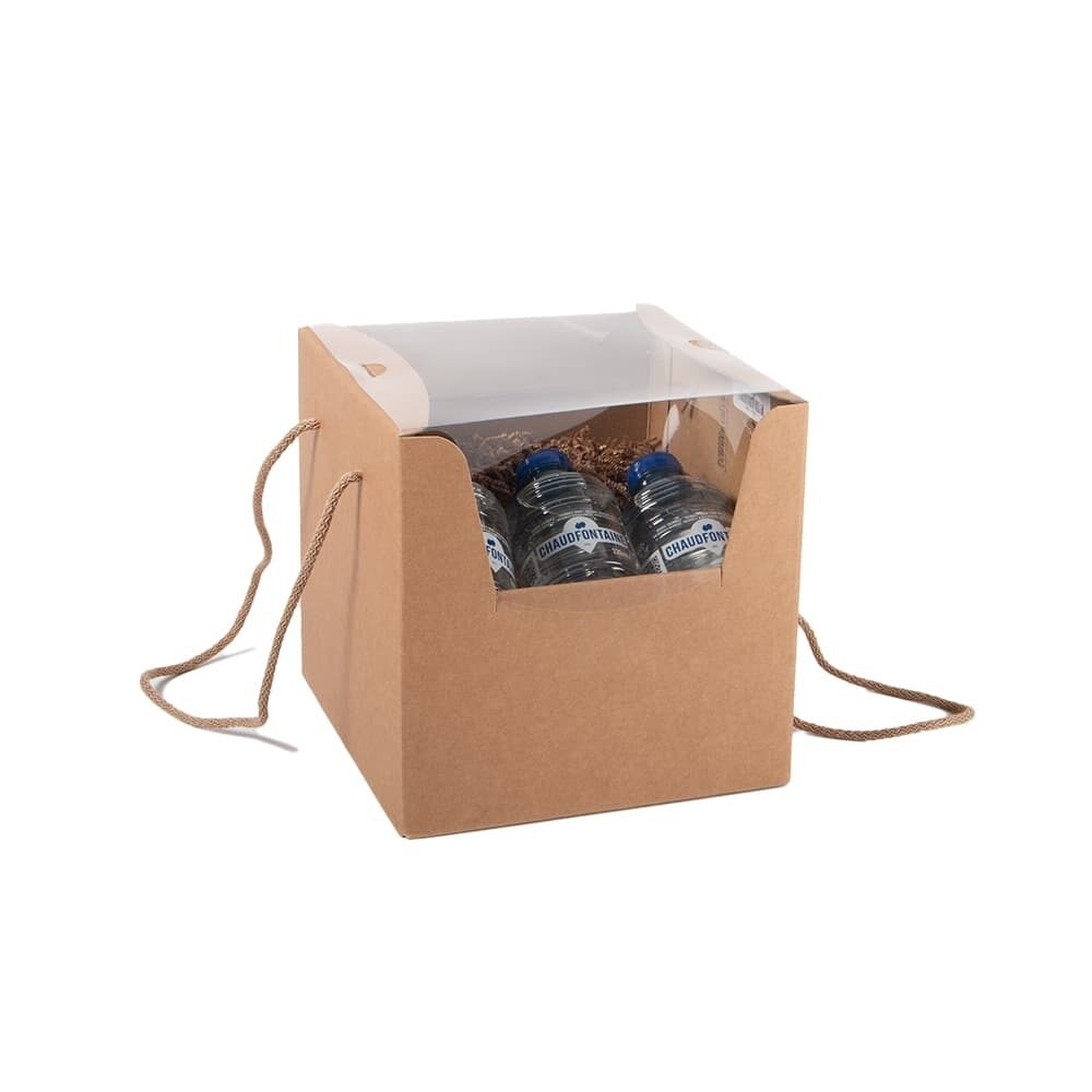 X1PC PRESTIGE BOX WITH MICCA LID WITH CORD KRAFT "AVANA"