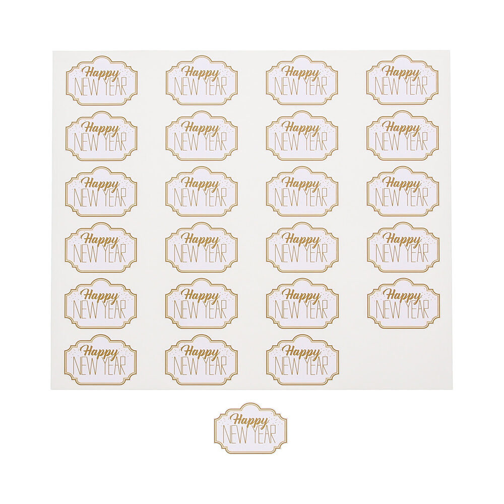 X120PCS STICKERS "SPARKLE" HAPPY NEW YEAR