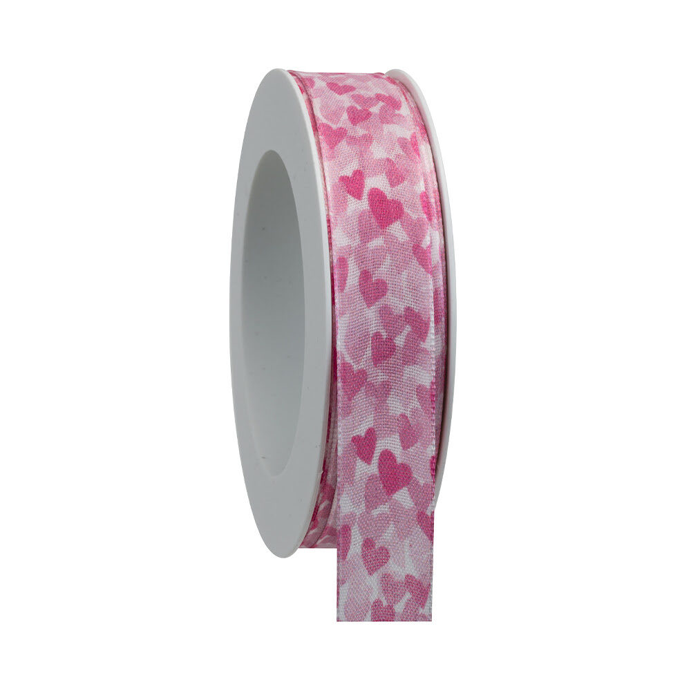 X1PC RIBBON LIEBESROMAN HEART PINK 25MMX20M