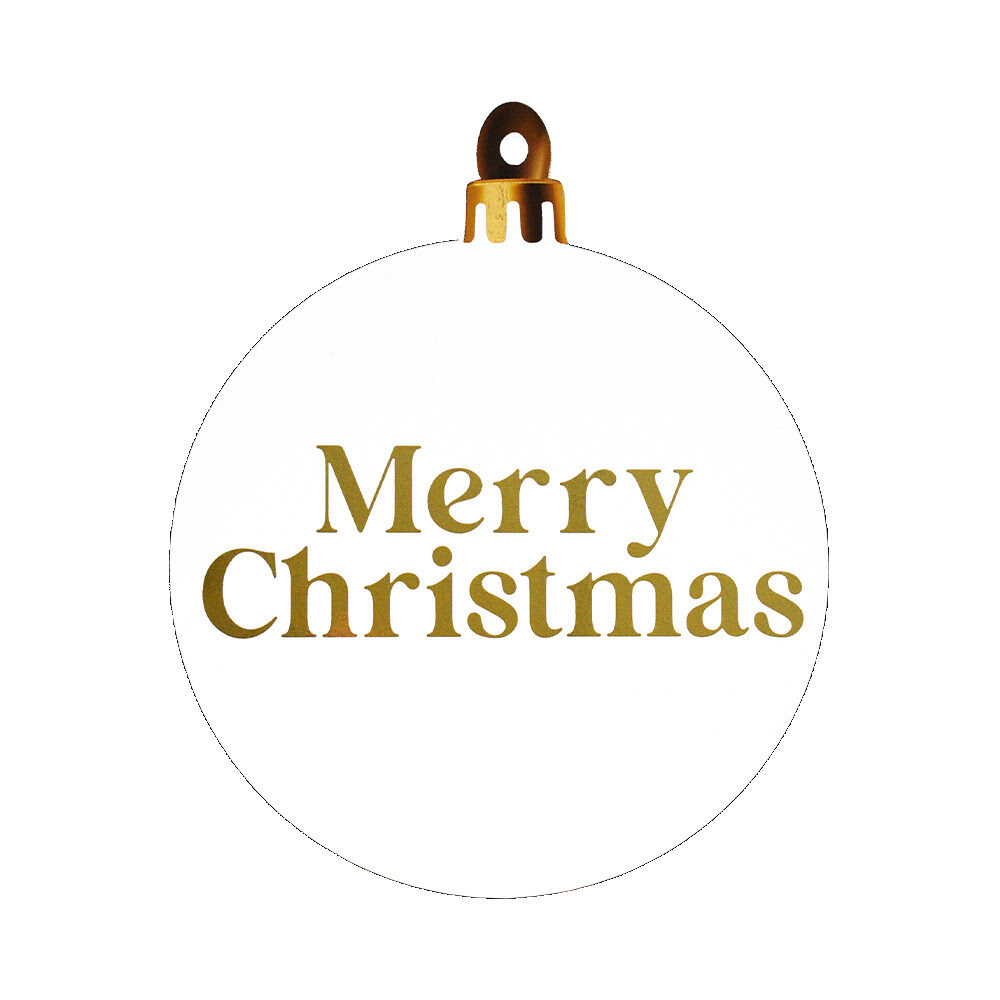 X1PC CLASSIC BALLS WHITE GOLD 32CM