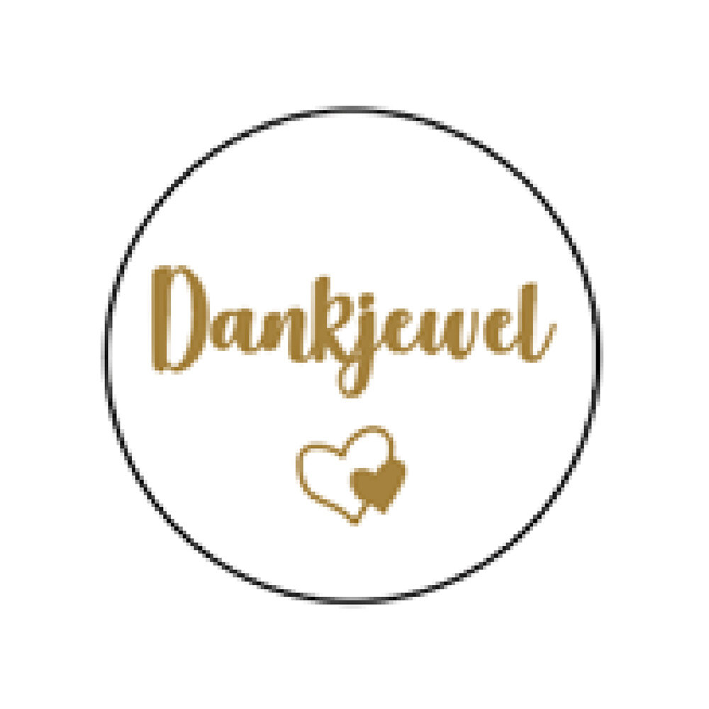 X120PCS STICKERS "DANKJEWEL" 4CM