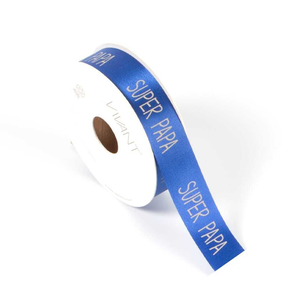 X1ST RIBBON "SUPER PAPA" 25MM ROYAL BLUE