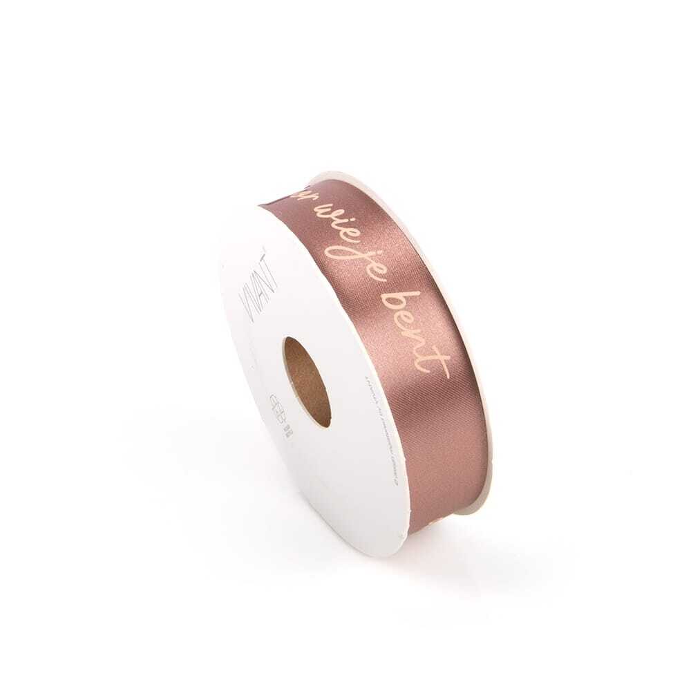 X1ST RIBBON "DANKJEWEL VOOR WIE JE BENT " 25MM PINK