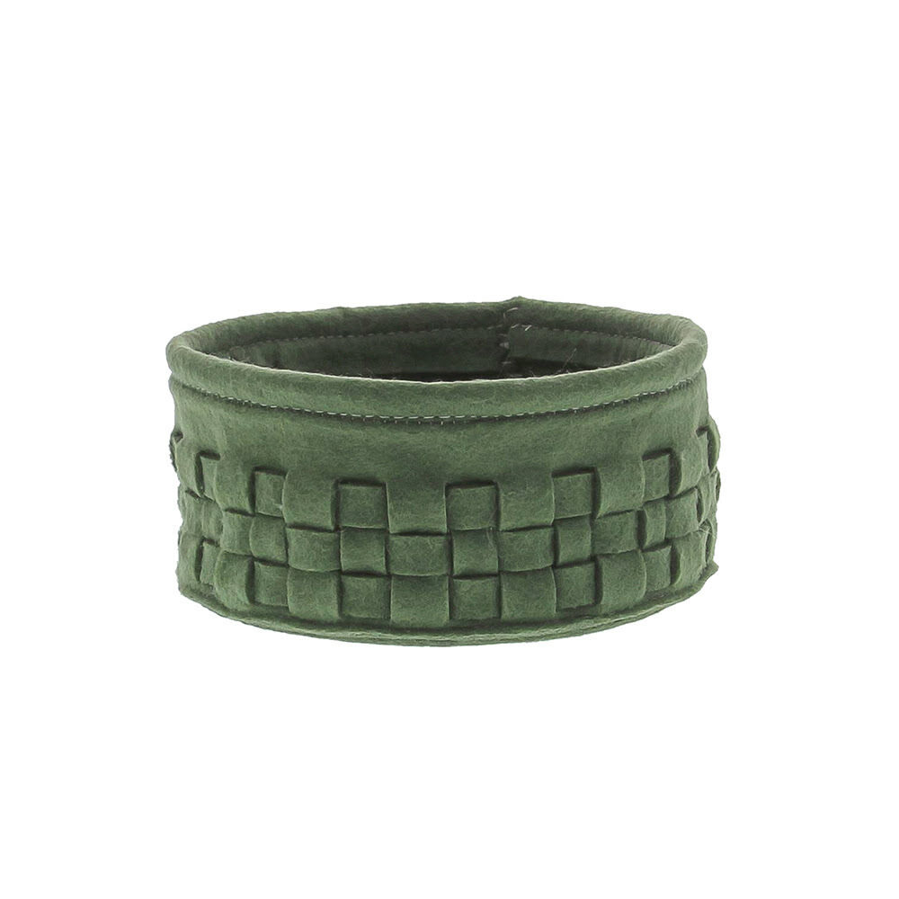 X1ST MANDJE VILT "LOOM" GROEN DIA 15CM