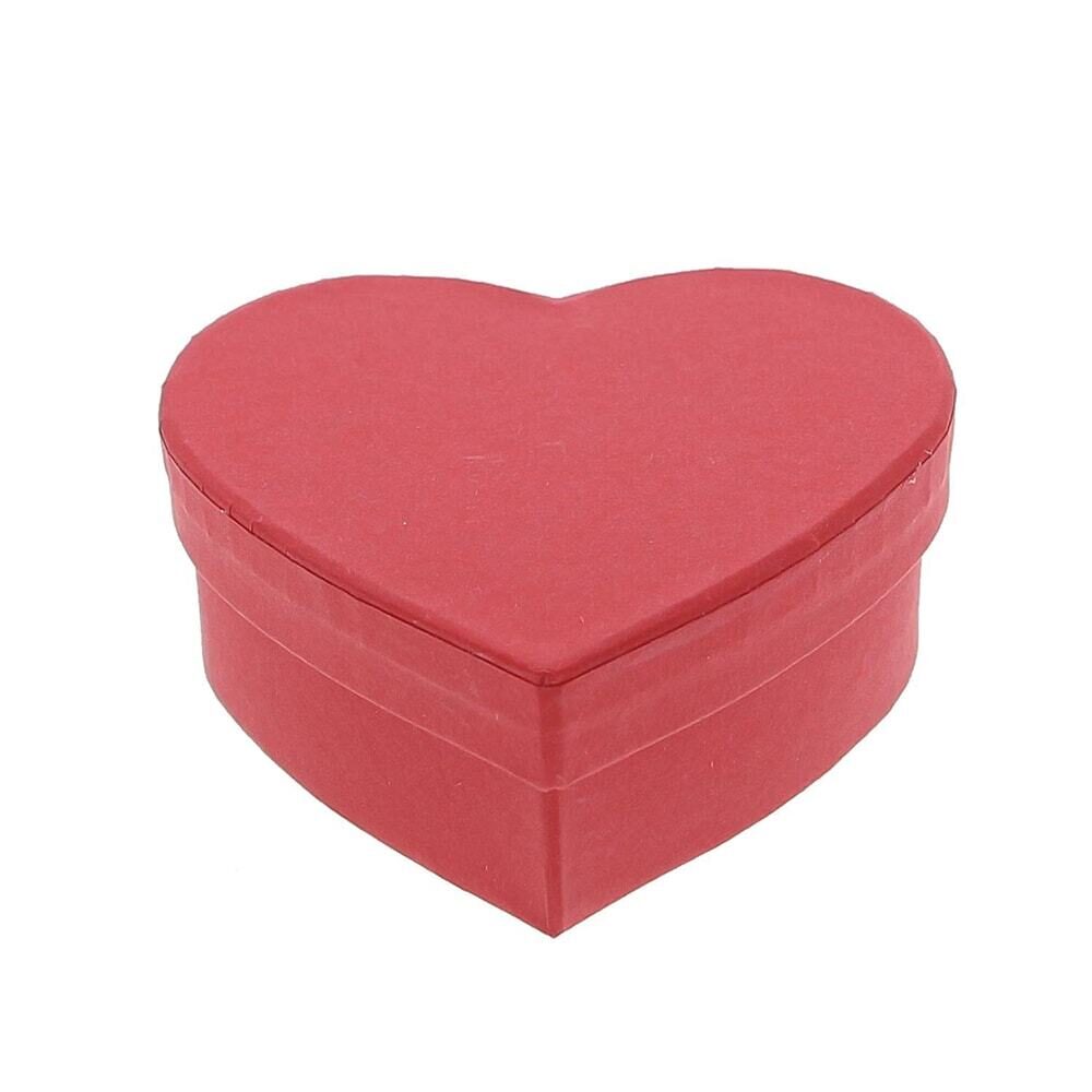 X1PC BOÎTE COEUR ROUGE 75 MM
