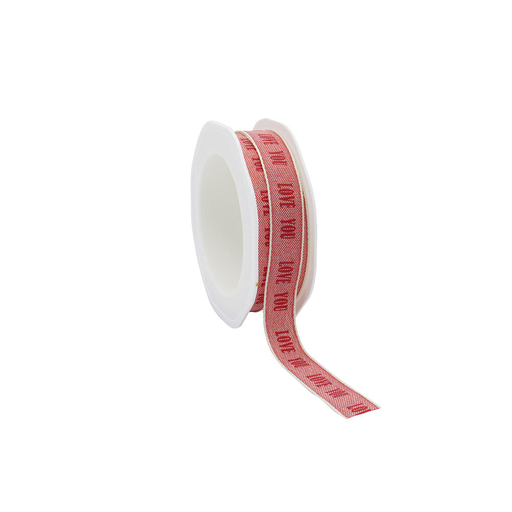 X1PC RIBBON RED LOVE YOU 20MX16MM