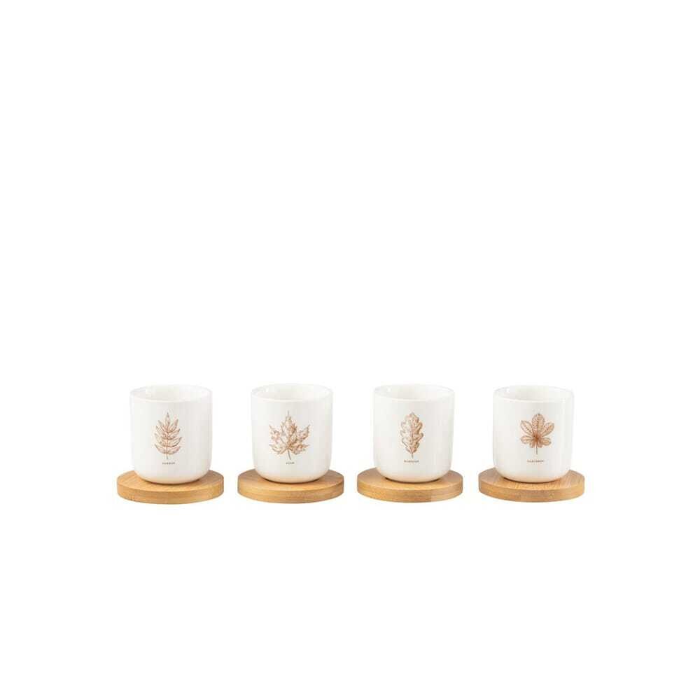X4PCS COFFEE CUP + SAUCER 5.7X5.7X6.4CM