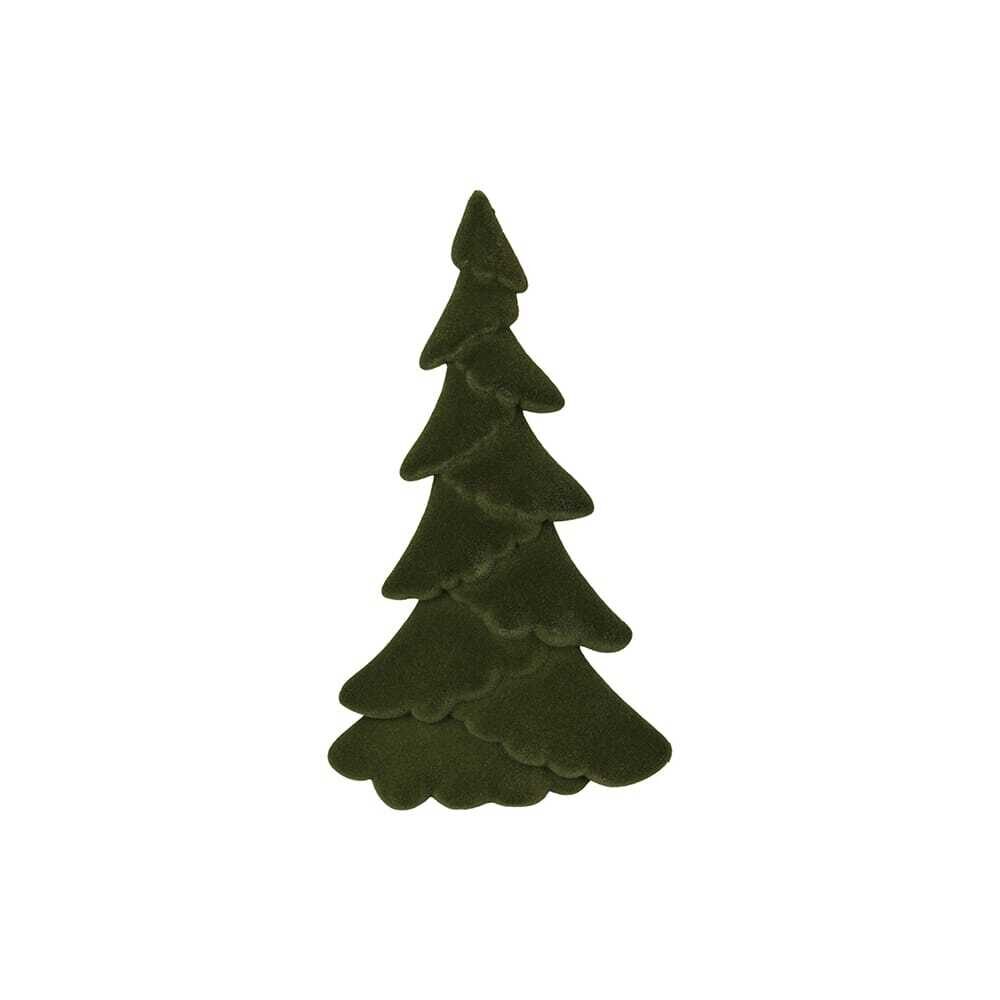 X1PC CHRISTMAS TREE FLOCKED GREEN 26X7X46CM