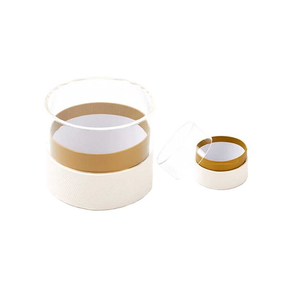 X1PC ROUND BOX WITH PLEXI LID 11CM H9CM