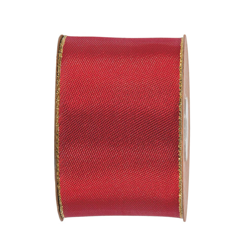 X1PC RIBBON RED WITH GOLDEN EDGE 10MX63MM