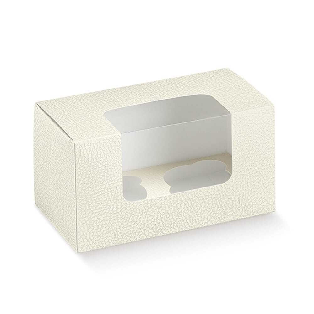 X10PCS CUPCAKE BOX 2PCS 18X9X10CM