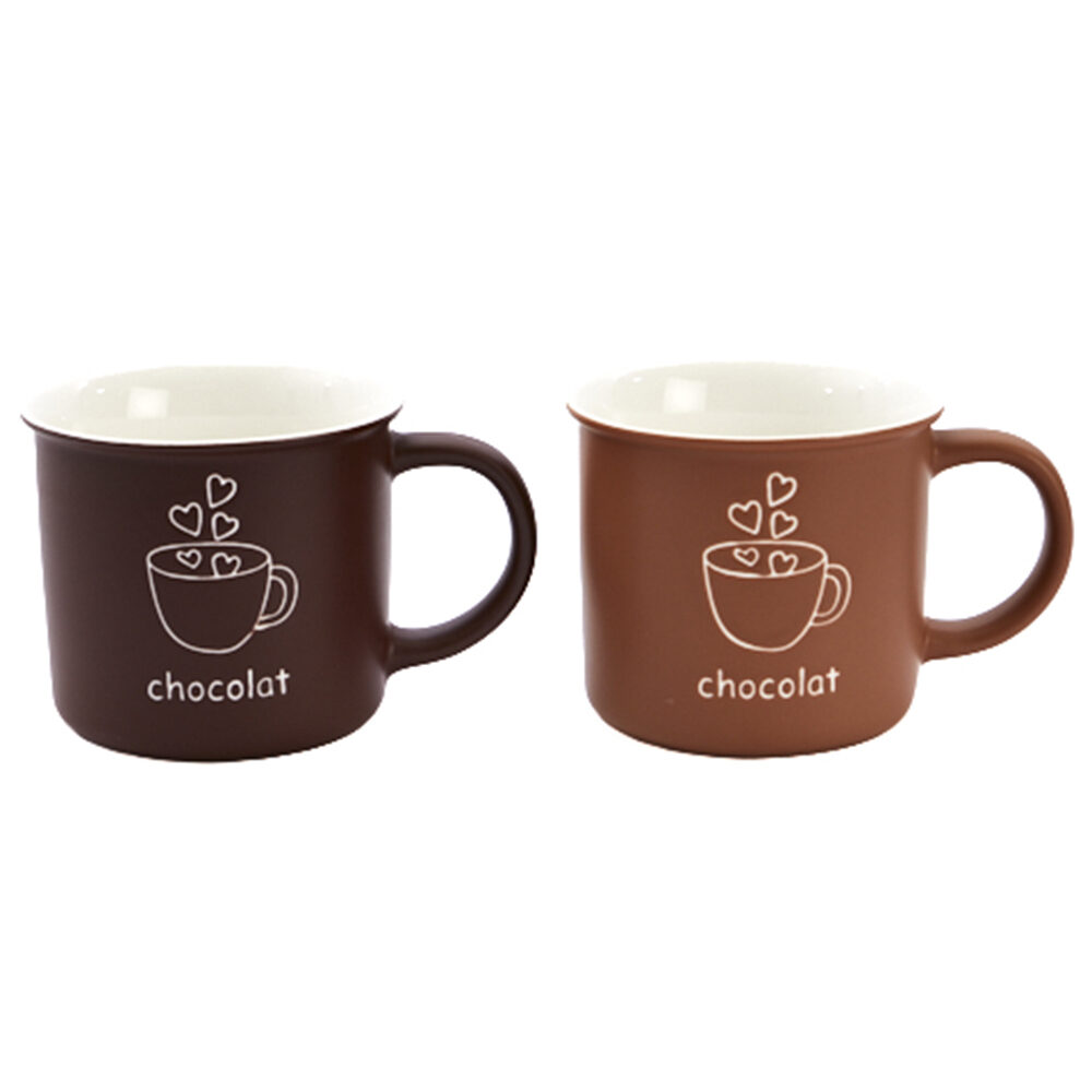 X1PC TASSE CHOCOLAT BRUN 350CC