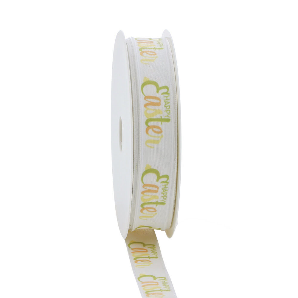 X1PCS RIBBON BUNNY HAPPY EASTER 20MX15MM