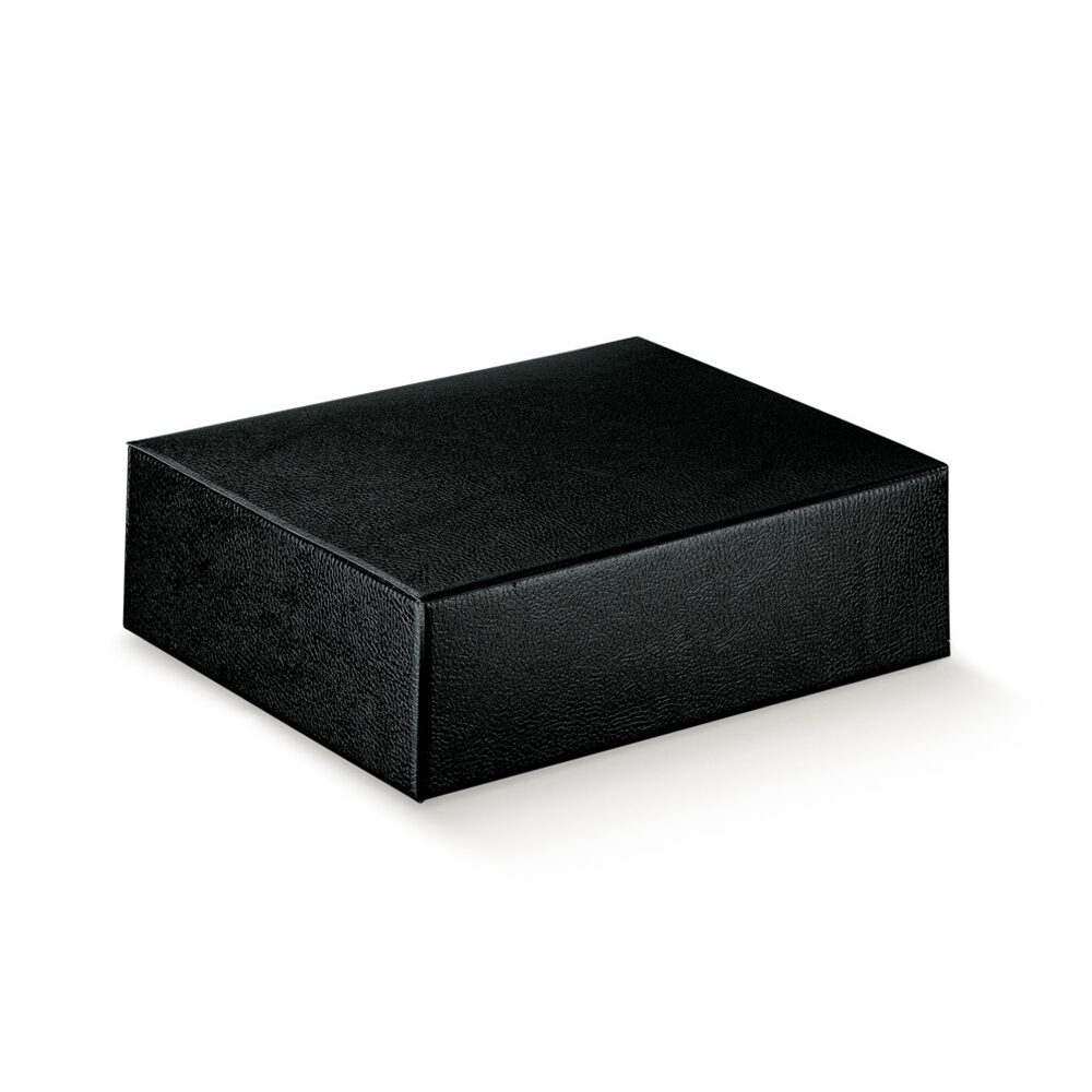 X1ST MAND PELLE GESLOTEN 34X27X9,5CM ZWART