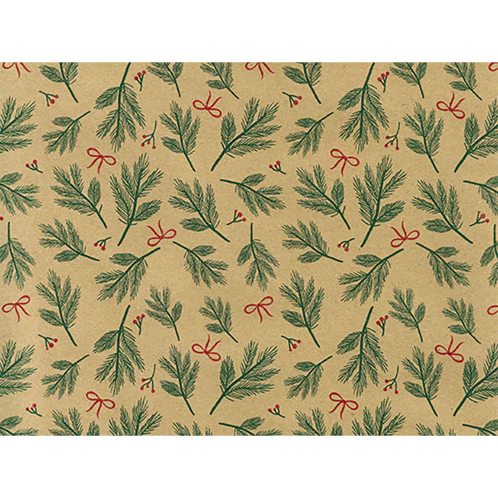 X1PC ROLL GIFTPAPER BOWS AND BERRIES 50MX50CM