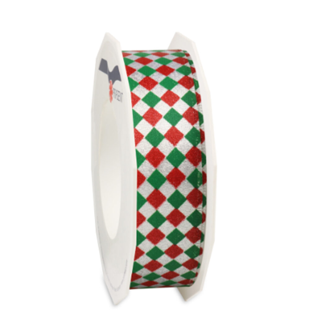 X1PC RIBBON GALWAY RED/GREEN 20MX25MM