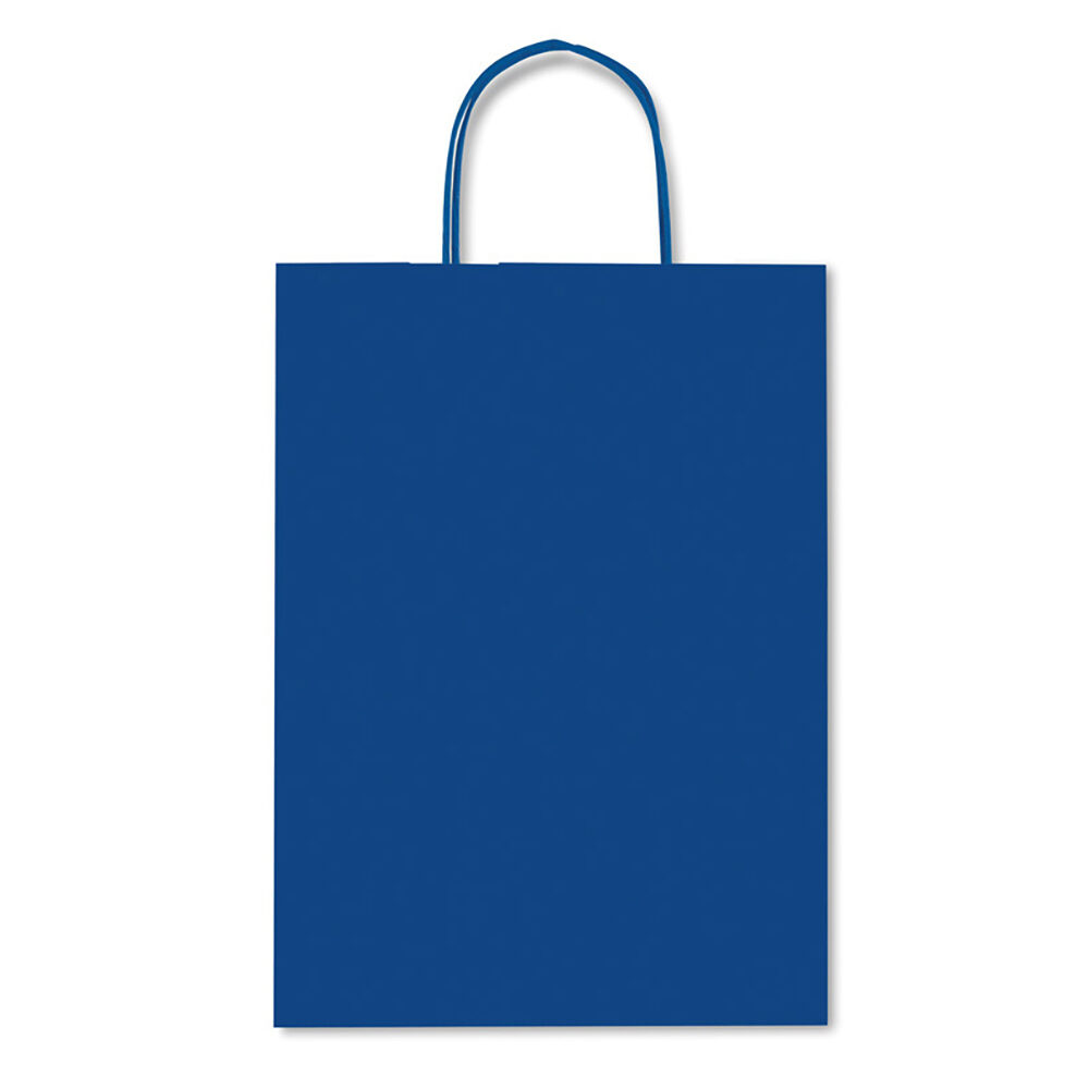 X25PCS BAG IN KRAFT BLUE 16X8X21CM