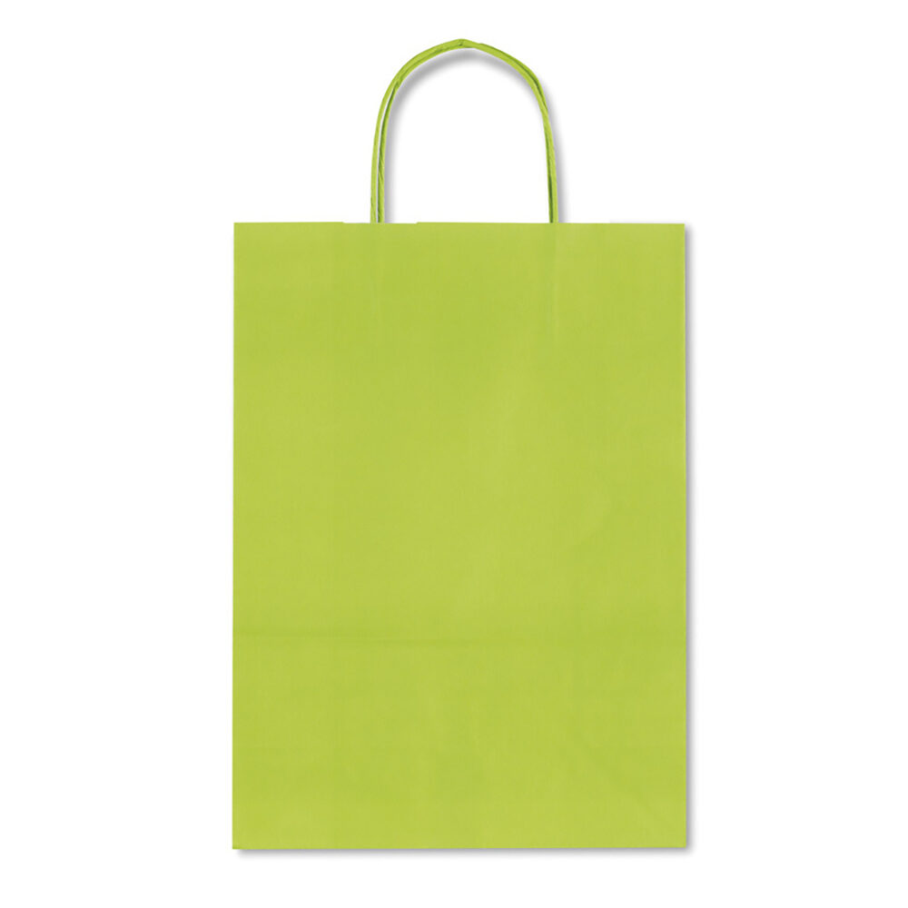 X25PCS BAG IN KRAFT GREEN 22X10X27CM