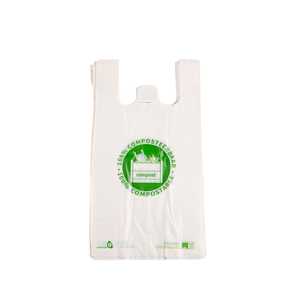 X800PC COMPOSTABLE BAGS 600X320+200MM 21MICR