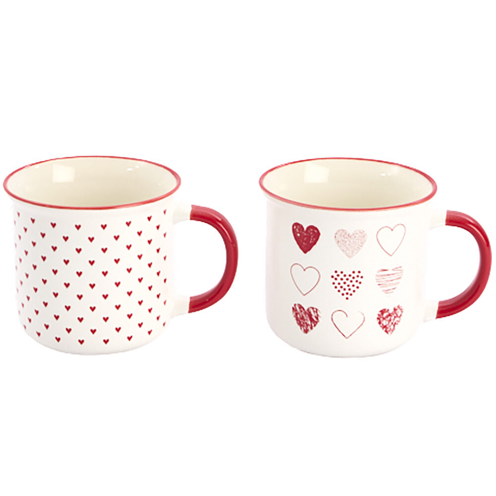 X1PC CUP RED HEARTS BIG