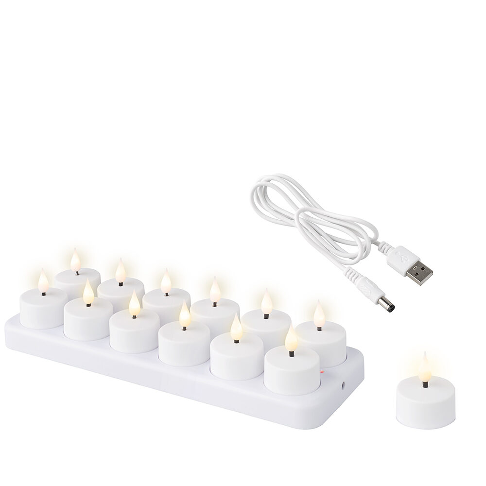 X12PCS LED CANDLES RECHARGEABLE