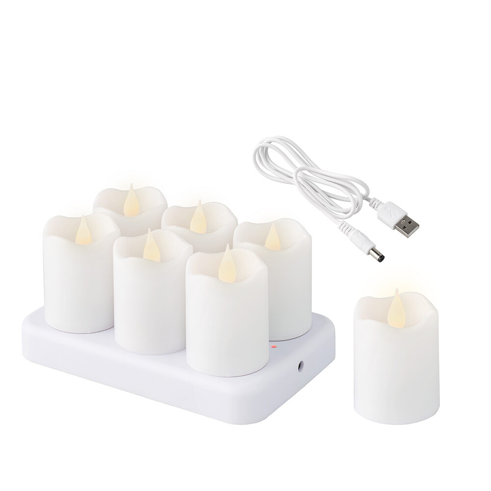 X6PCS LED CANDLES RECHARGEABLE
