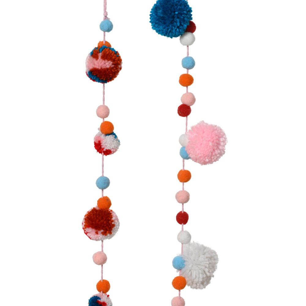 X1PC GUIRLAND POMPON 100CM