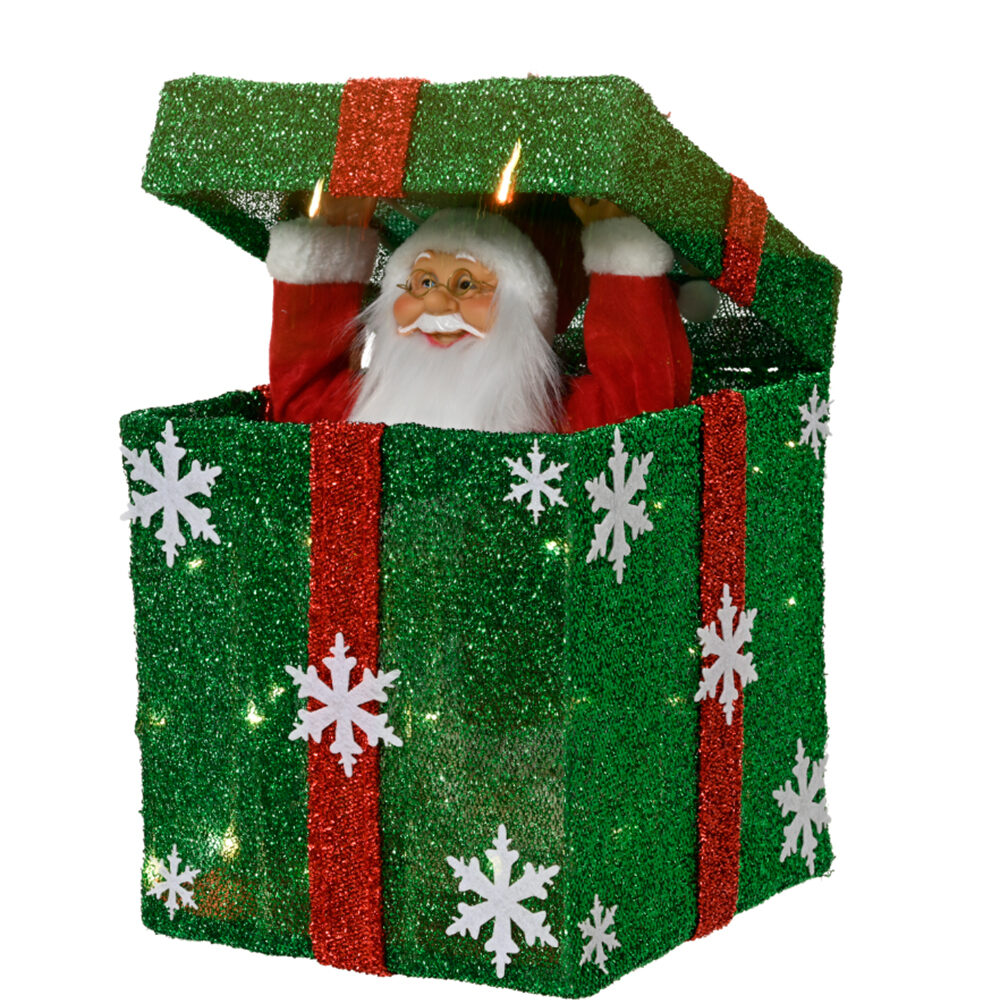 X1PC SANTA CLAUS IN BOX LED