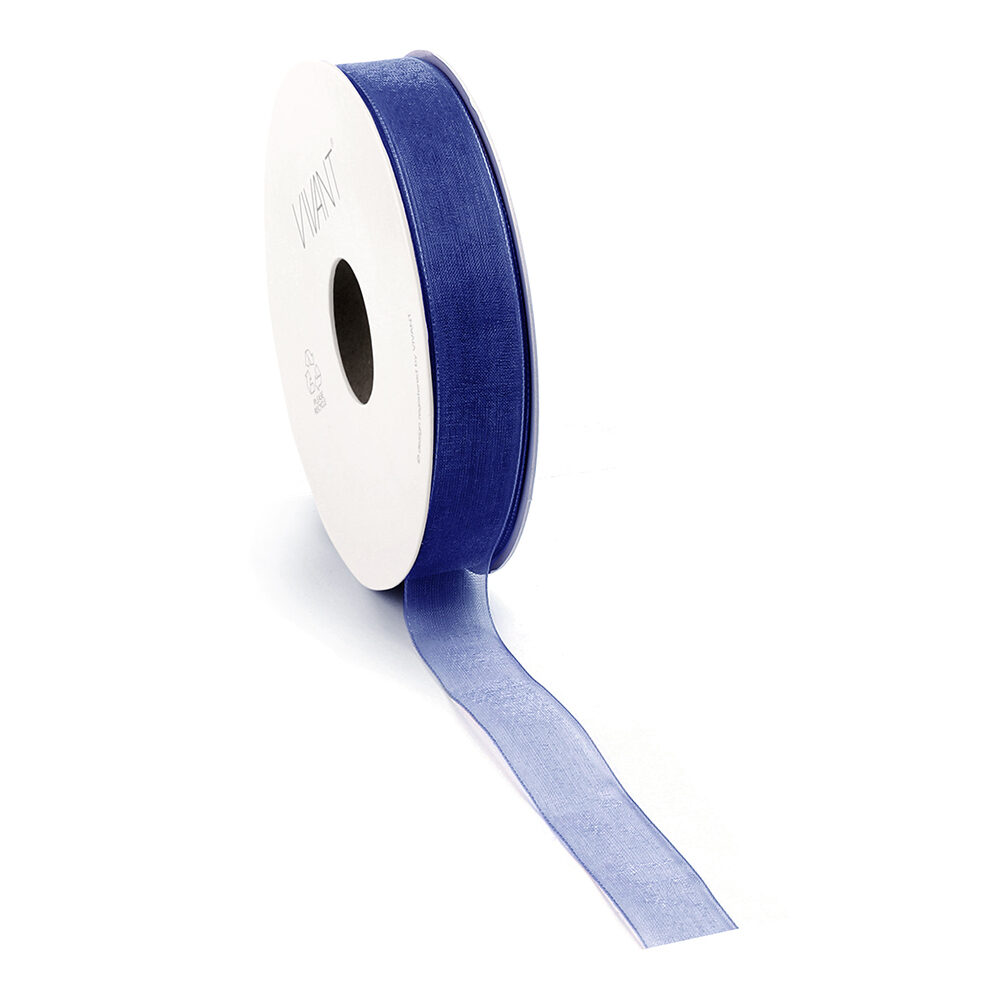 X1PC RIBBON ORGANZA DARK BLUE 50MX15MM