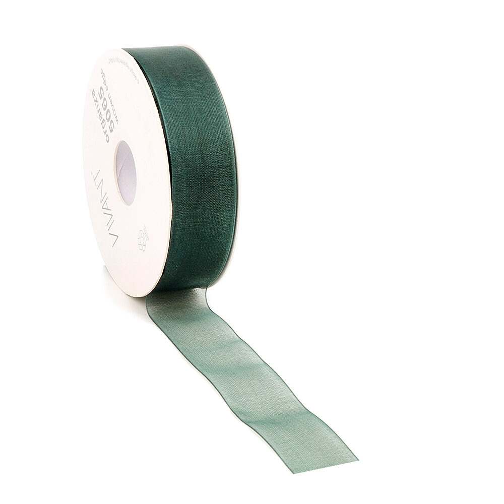 X1PC RIBBON ORGANZA DARK GREEN 50MX15MM